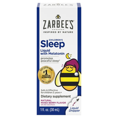 Zarbee's Kids Sleep Liquid With Melatonin Drug Free Non Habit Forming Natural Berry - 1 Fl. Oz. - Image 3