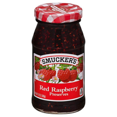 Smuckers Red Raspberry Preserve - 12 OZ - Image 1