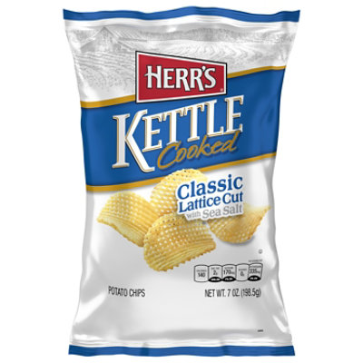 Herrs Kettle Cooked Lattice Cut Potato Chips - 7 OZ - Image 2