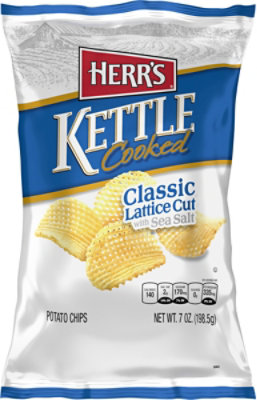 Herrs Kettle Cooked Lattice Cut Potato Chips - 7 OZ - Image 1
