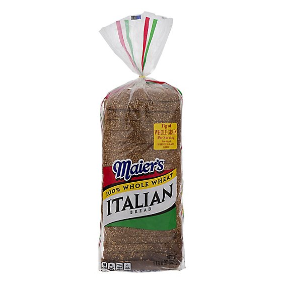 Maiers Bread Italian 100% Whole Wheat - 22 OZ
