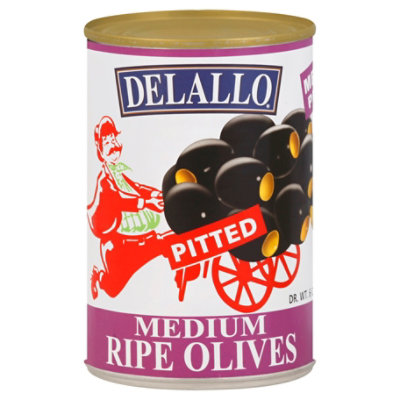 DeLallo Olives Medium Pitted - 6 OZ - Image 1