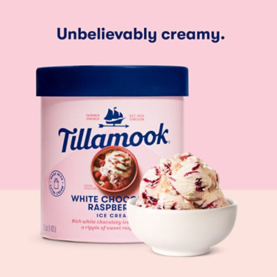 Tillamook White Chocolate Raspberry Ice Cream - 48 Oz - Image 6