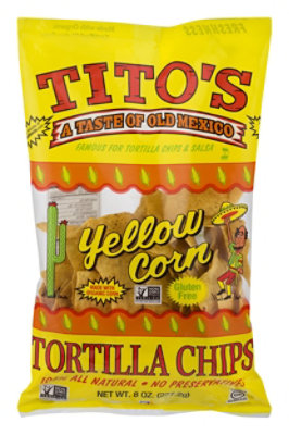 Titos Tortilla Chips Yellow Corn - 8 Oz - Image 1