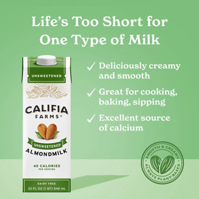 Califia Farms Unsweetened Almond Milk - 32 Fl. Oz. - Image 2