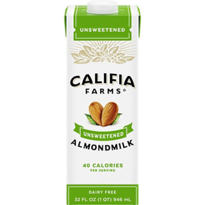 Califia Farms - Original Almond Barista Blend Almond Milk 32 Oz (Pack Of  6), Shelf Stable, Dairy Free, Plant Based, Vegan, Gluten Free, Non GMO,  High