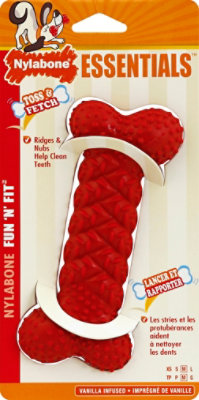 Fun N Fit Medium Rubber Braid Dog Bone Chew - EA - Image 2