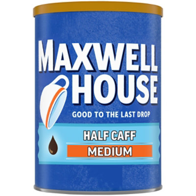 Maxwell House Medium Roast Half Caff Ground Coffee Canister - 11 Oz - Image 1