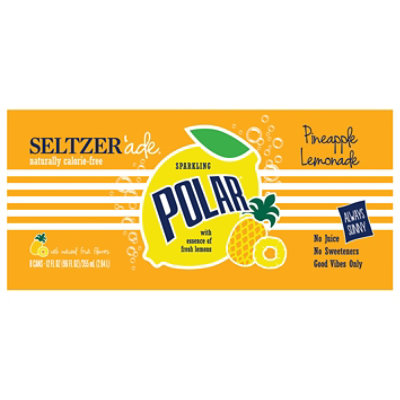 Polar Pineapple Lemonade Seltzer 8pk - 8-12 FZ - Image 1