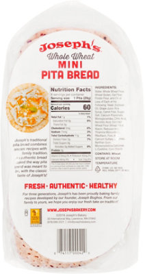Joseph's Whole Wheat Pita Bread - 8 OZ - Image 4