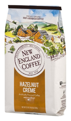 New England Coffee Ground Hazelnut Creme Caffeine Foil Bag - 22 OZ - Image 4