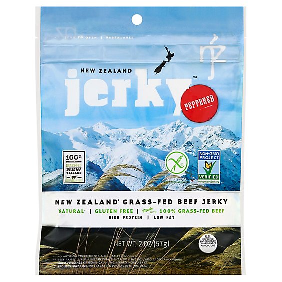 New Zealand Jerky Beef Peppered Non Gmo - 2 OZ