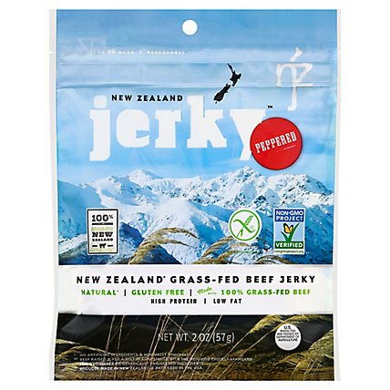 New Zealand Jerky Beef Peppered Non Gmo - 2 OZ - Image 1