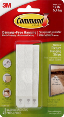 Command Large Picture Hanging Strips White - 4 CT - Image 2
