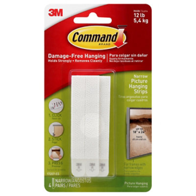 Command Large Picture Hanging Strips White - 4 CT - Image 1
