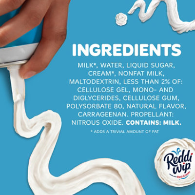 Reddi Wip Fat Free Whipped Topping Made With Real Cream Spray Can - 6.5 Oz - Image 3