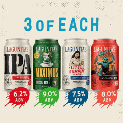 Lagunitas Variety Pack Cans - 12-12 Fl. Oz. - Image 3