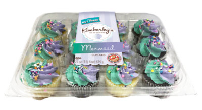 Kb Mermaid Vanilla & Chocolate Cupcakes - 22 OZ - Image 1