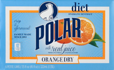 Polar Diet Orange Dry Cans - 6-7.5 FZ - Image 2