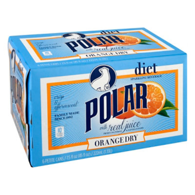 Polar Diet Orange Dry Cans - 6-7.5 FZ - Image 1