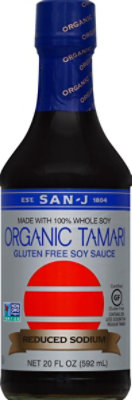 San J Sauce Tamari Low Sodium Pltnm Lbl - 20 FZ - Image 2