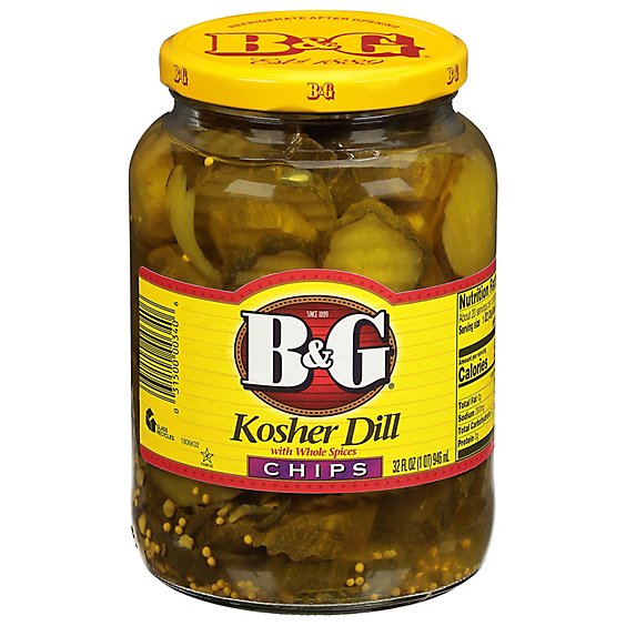 B & G Regular Dill Pickle Chips - 32 FZ