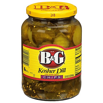 B & G Regular Dill Pickle Chips - 32 FZ - Image 1
