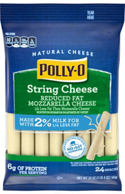 Polly O Natural Cheese-string 2% - 20 OZ - Image 2