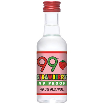 99 Brand Strawberry Liqueur 99 Proof In Bottle - 50 Ml - Image 1