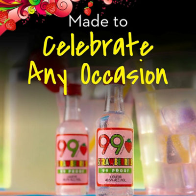 99 Brand Strawberry Liqueur 99 Proof In Bottle - 50 Ml - Image 3