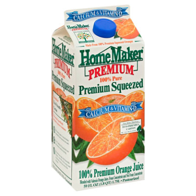 Homemaker Premium 100 Orange Juice With Calcium And Vitamin D 59 FZ