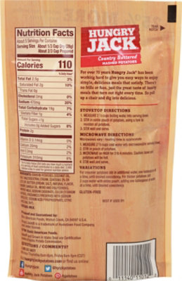 Hungry Jack Country Buttered Mashed Potatoes Pouch 5 OZ acmemarkets