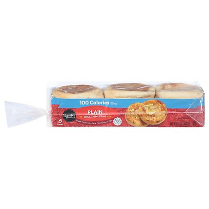 Signature SELECT 100 Calorie English Muffins - 12 Oz - Image 1