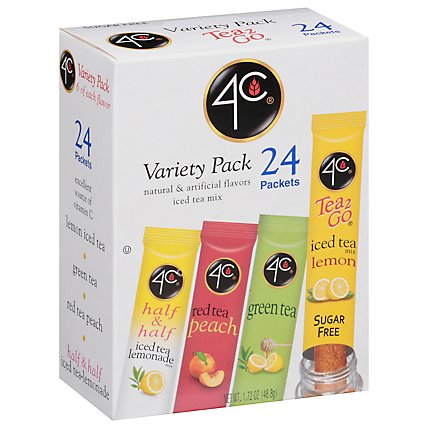 4C Foods Drink Mix Variety Tea Stix Bonus - 1.724 OZ - Image 1