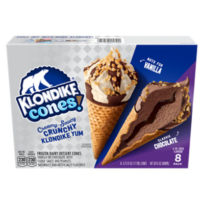 Klondike Ice Cream Cone Classic Vanilla Chocolate - 8 Count - Image 3