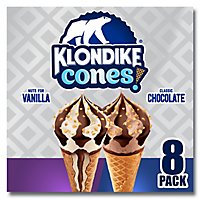 Klondike Ice Cream Cone Classic Vanilla Chocolate - 8 Count - Image 1