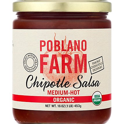 Poblano Farm Salsa Chipotle Medium - 16 OZ - Image 2