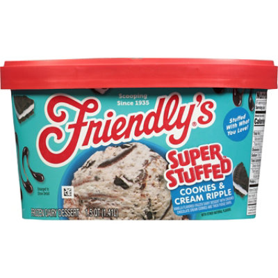 Friendly's Sundae Xtreme Cookies n Cream Ripple Frozen Dairy Dessert  - 1.5 Quart - Image 1