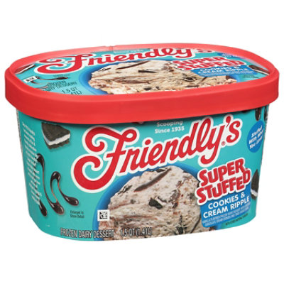 Friendly's Sundae Xtreme Cookies n Cream Ripple Frozen Dairy Dessert  - 1.5 Quart - Image 1