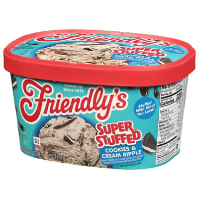 Friendly's Sundae Xtreme Cookies n Cream Ripple Frozen Dairy Dessert  - 1.5 Quart - Image 3