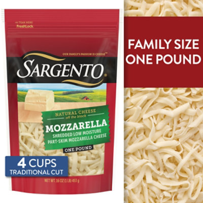 Sargento Shredded Mozzarella Natural Cheese Traditional Cut - 16 Oz - Image 1