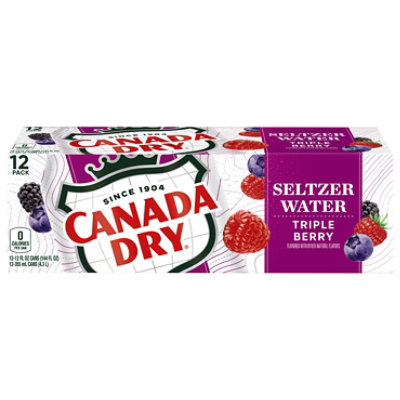Canada Dry Triple Berry Sparkling Seltzer Water In Can - 12-12 Fl. Oz. - Image 2