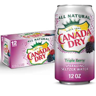 Canada Dry Triple Berry Sparkling Seltzer Water In Can - 12-12 Fl. Oz. - Image 1