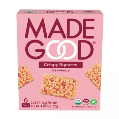 MadeGood Crispy Squares Strawberry 6 Count - 4.68 Oz - Image 1