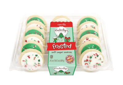 Kb Vanilla Frosted Cookies - Green/white 18ct Holiday - 24.3 OZ - Image 1