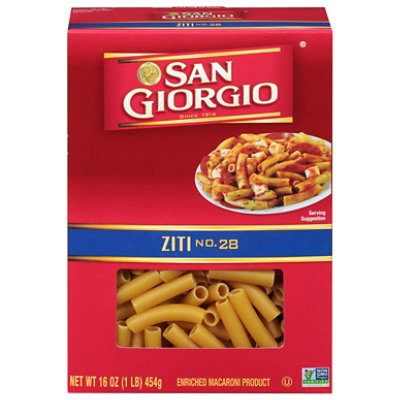 San Giorgio Pasta Ziti Cut No. 28 - 16 Oz