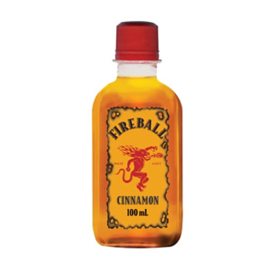 Fireball Cinnamon Malt Beverage 33 Proof Plastic Bottle - 100 Ml