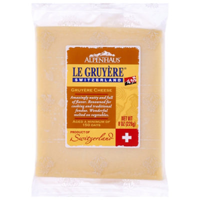 Alpenhaus Le Gruyere Cheese Wedge - 8 OZ - Image 1