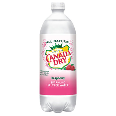 Canada Dry Raspberry Sparkling Seltzer Water Bottle - 1 Liter - Image 1