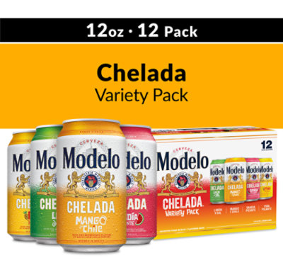 Modelo Chelada Variety Pack % ABV Mexican Import Flavored Beer Cans  Multipack - 12-12 Fl. Oz. - Randalls
